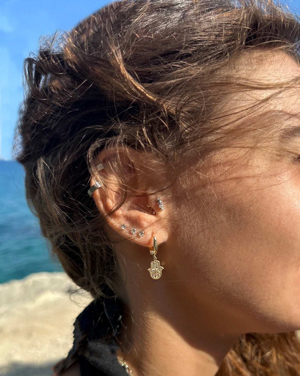 HAMSA GÜMÜŞ KÜPE
