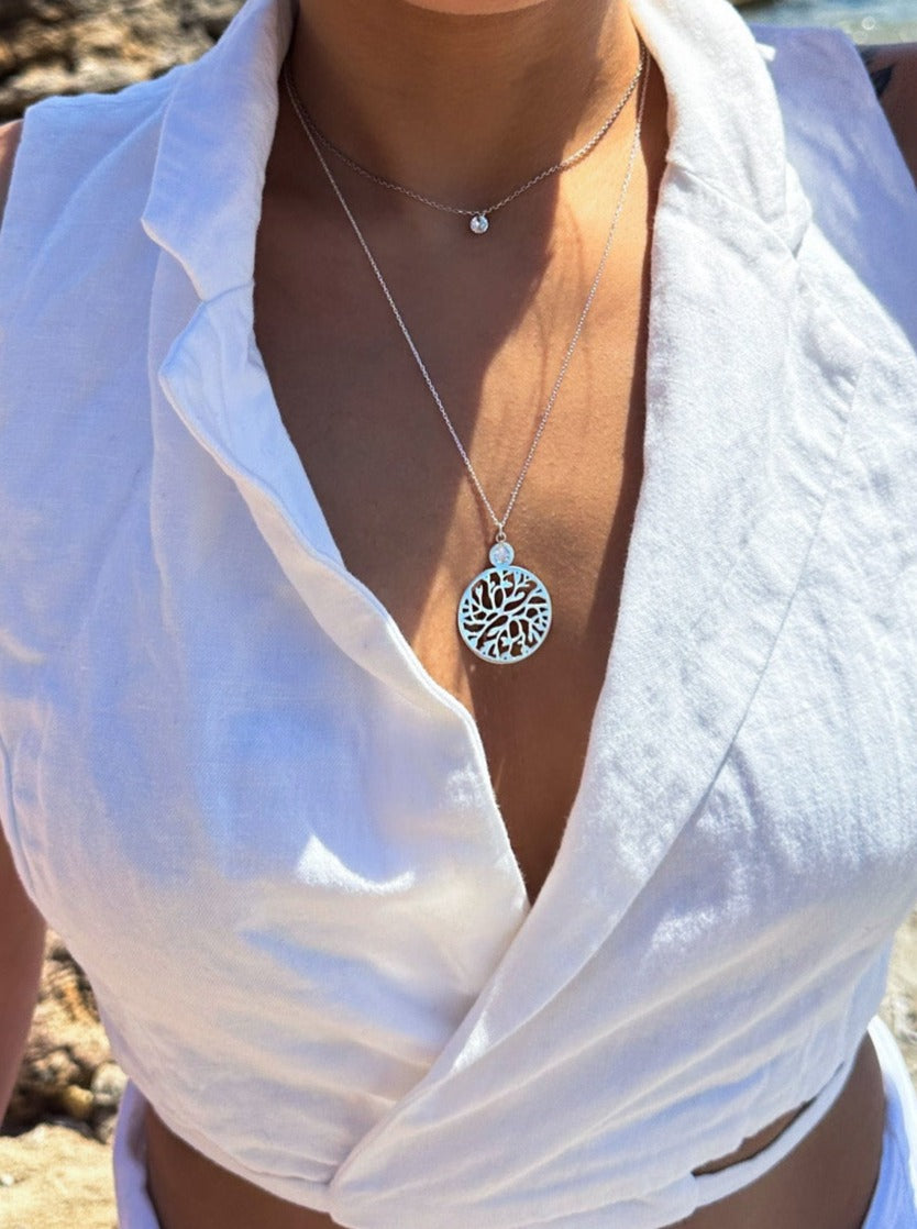 YAŞAM AĞACI GÜMÜŞ KOLYE