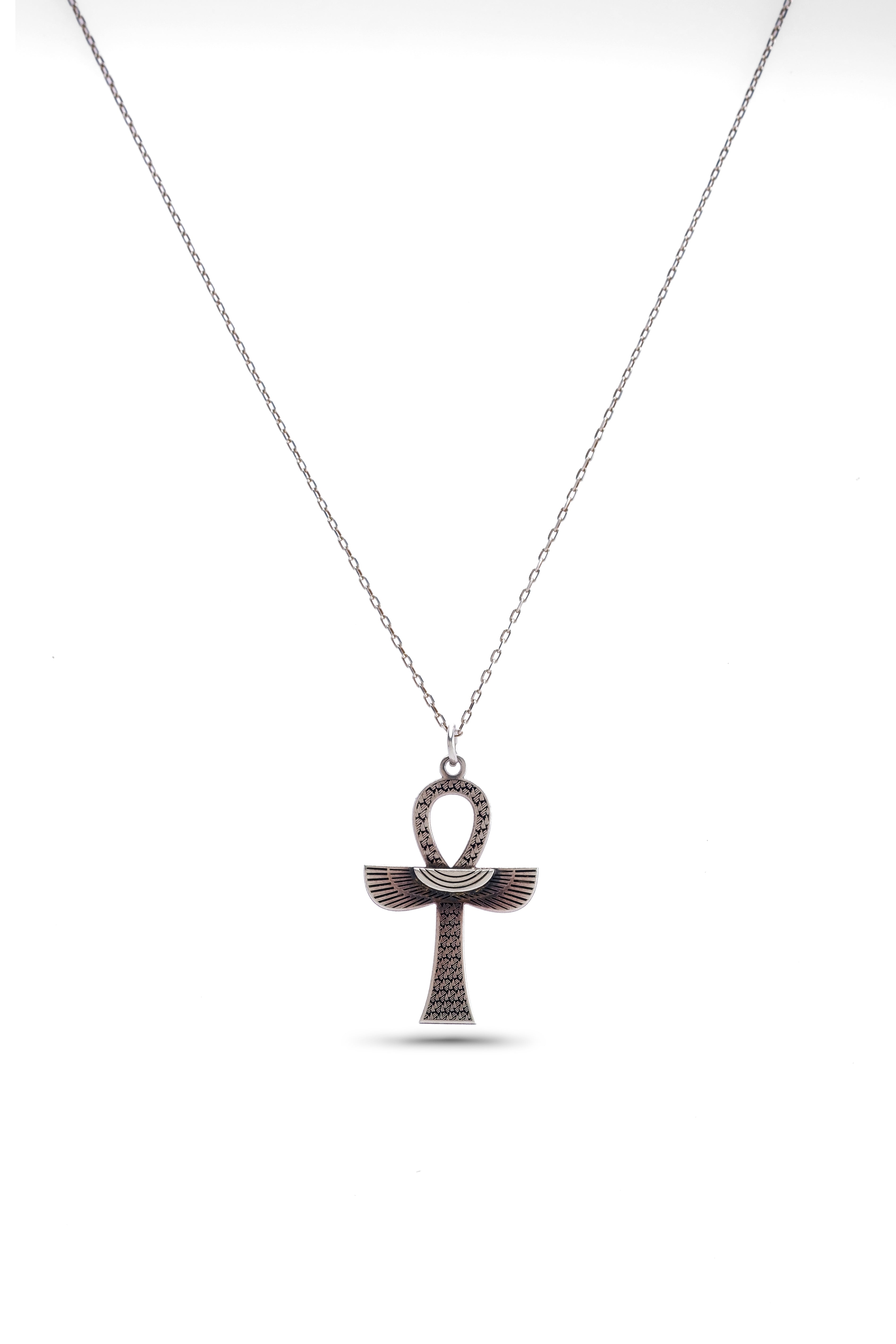 ANKH GÜMÜŞ KOLYE