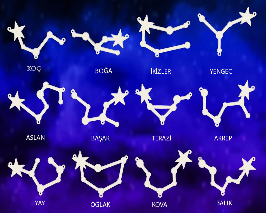 HARFLİ BURÇ SEMBOL GÜMÜŞ KOLYE