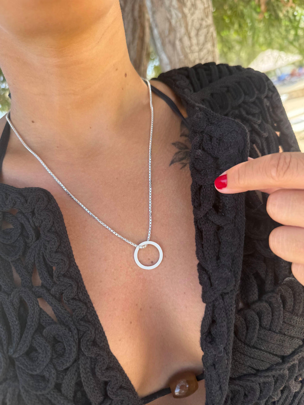 CIRCLE GÜMÜŞ KOLYE