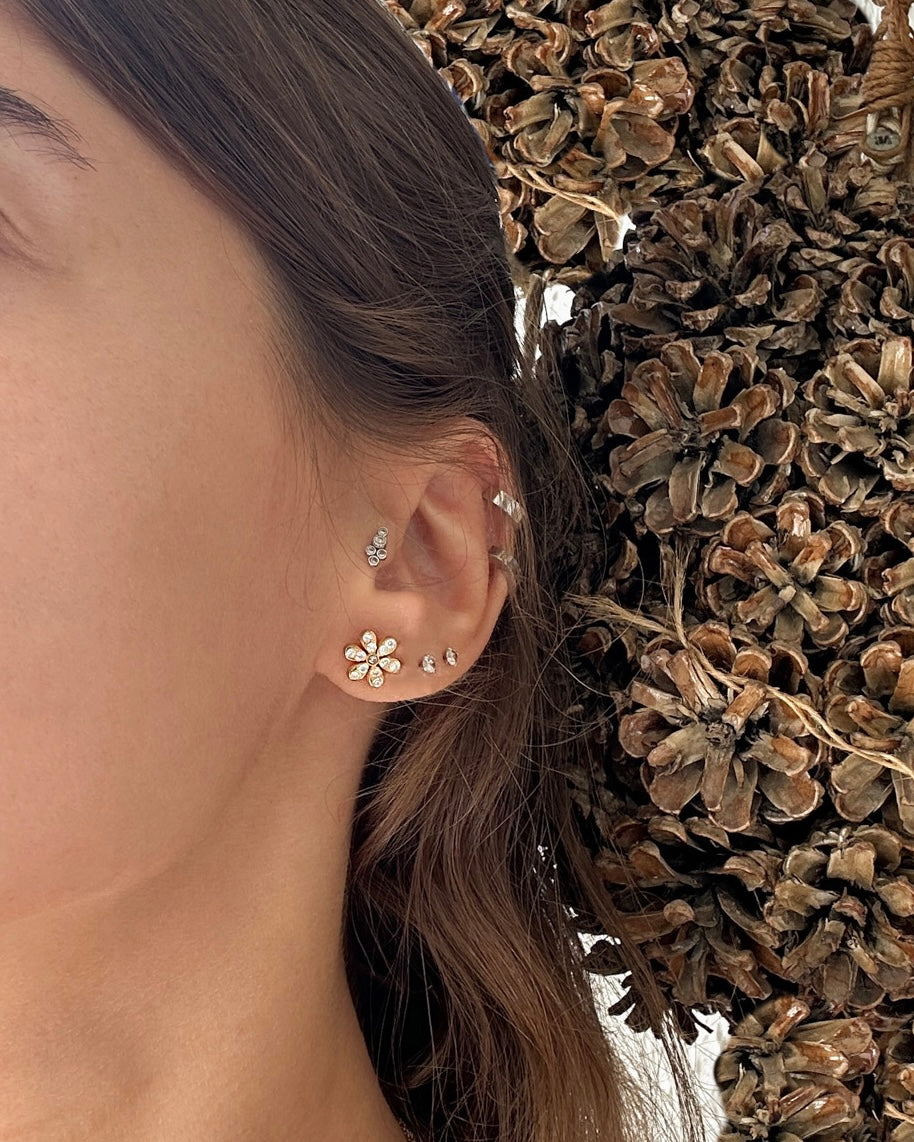 FLORA GÜMÜŞ KÜPE