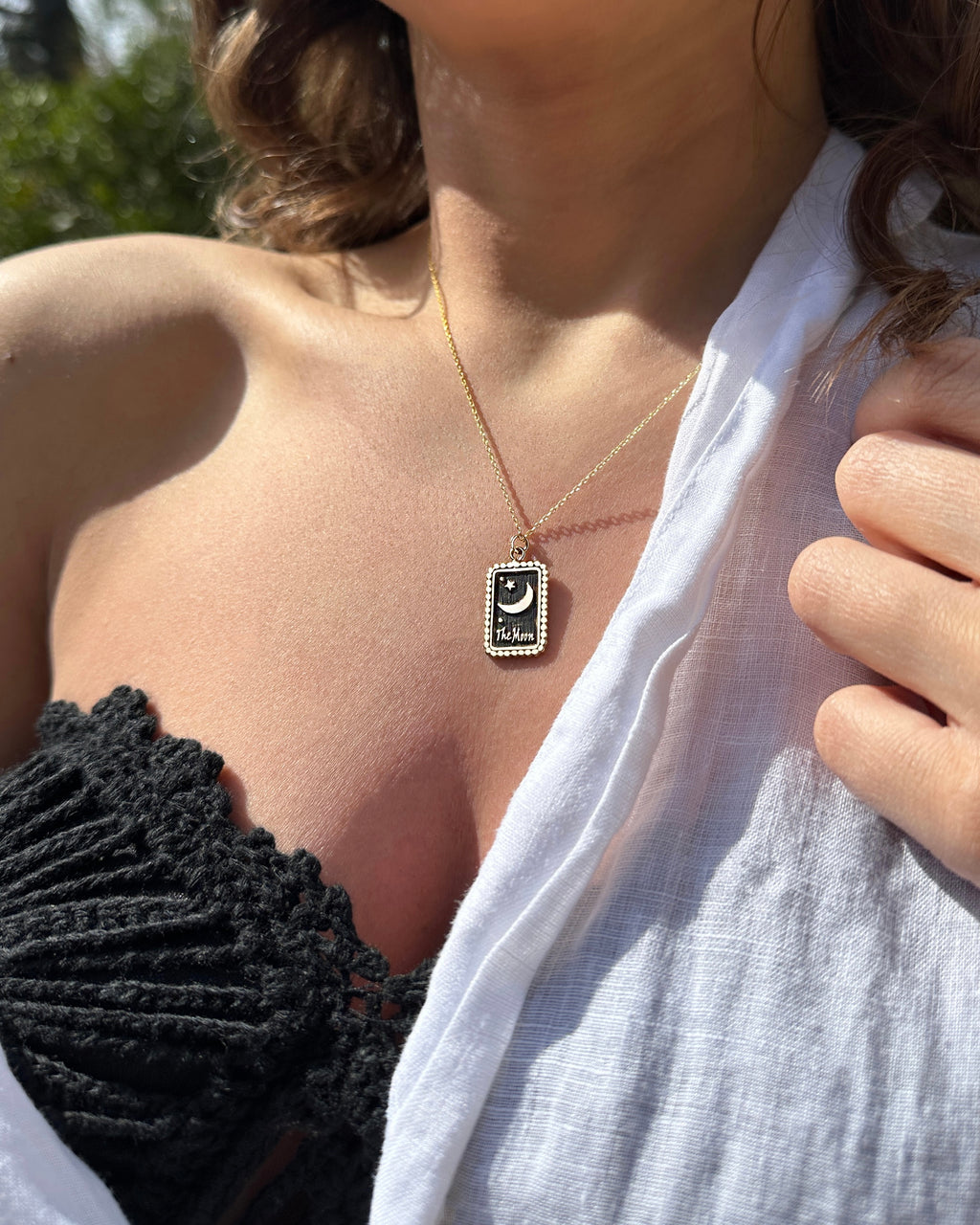 AY TAROT KARTI GÜMÜŞ KOLYE