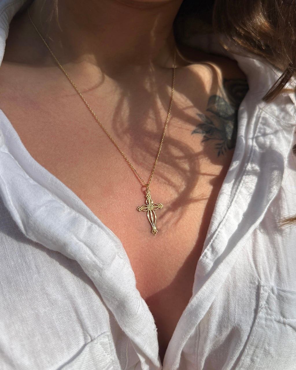 CROSS GÜMÜŞ KOLYE