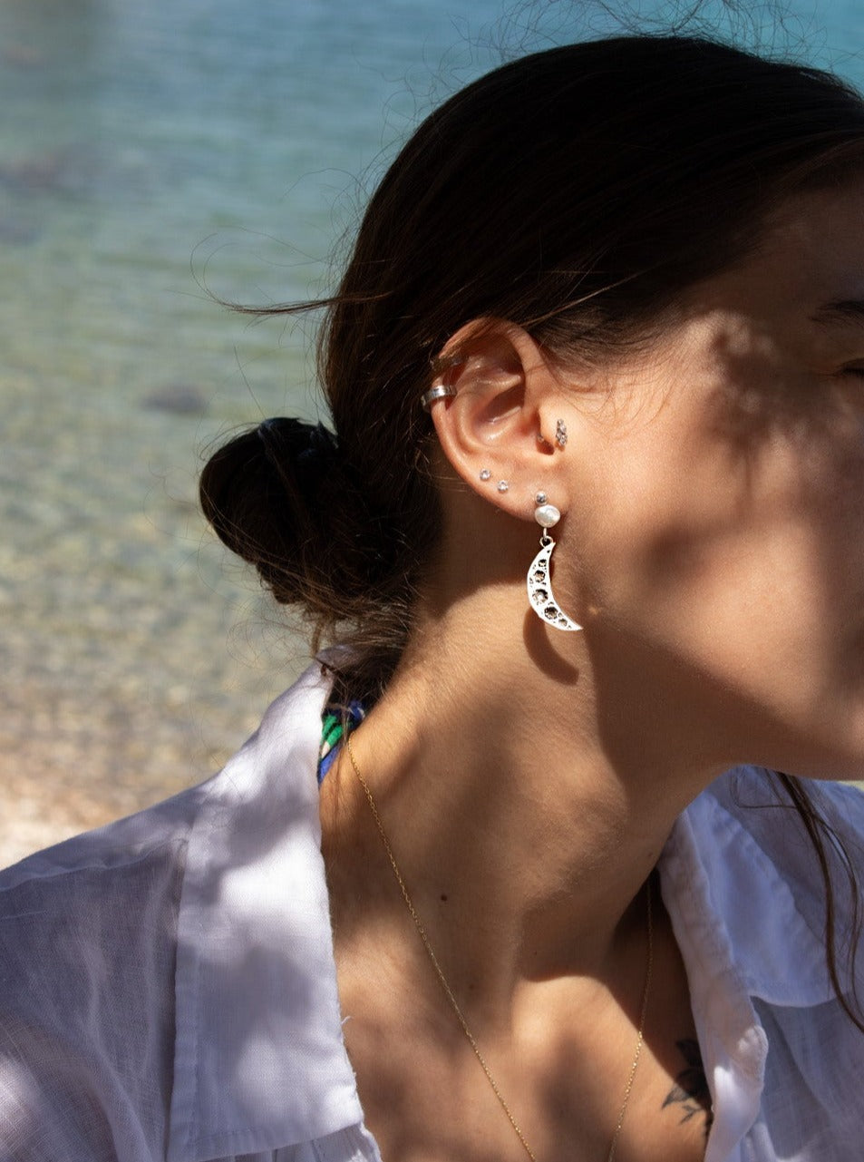 MOONLIGHT GÜMÜŞ KÜPE