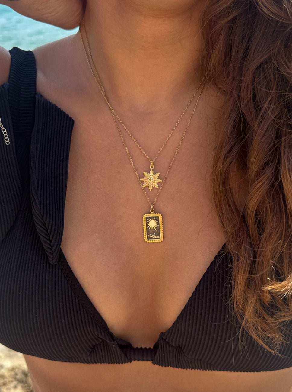 GÜNEŞ TAROT KARTI GÜMÜŞ KOLYE