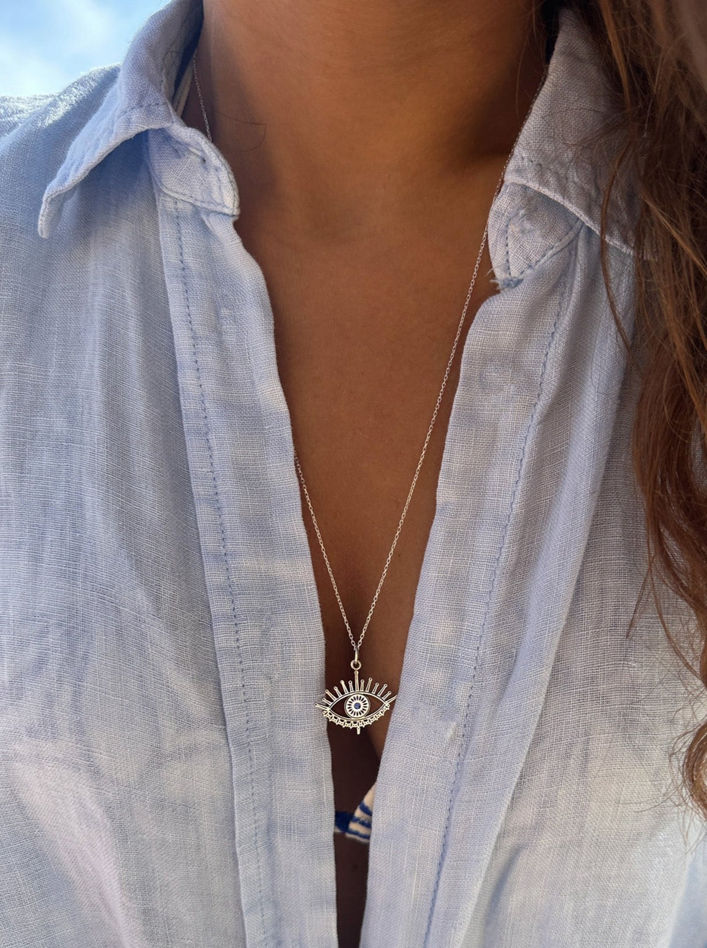 EVIL EYE GÜMÜŞ KOLYE