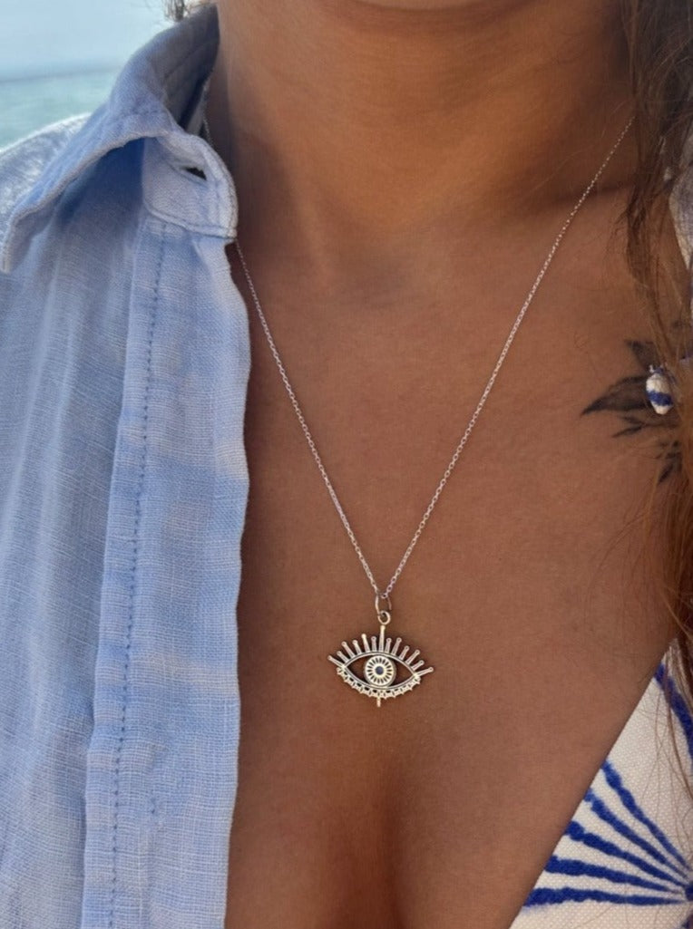 EVIL EYE GÜMÜŞ KOLYE