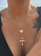 ANKH GÜMÜŞ KOLYE