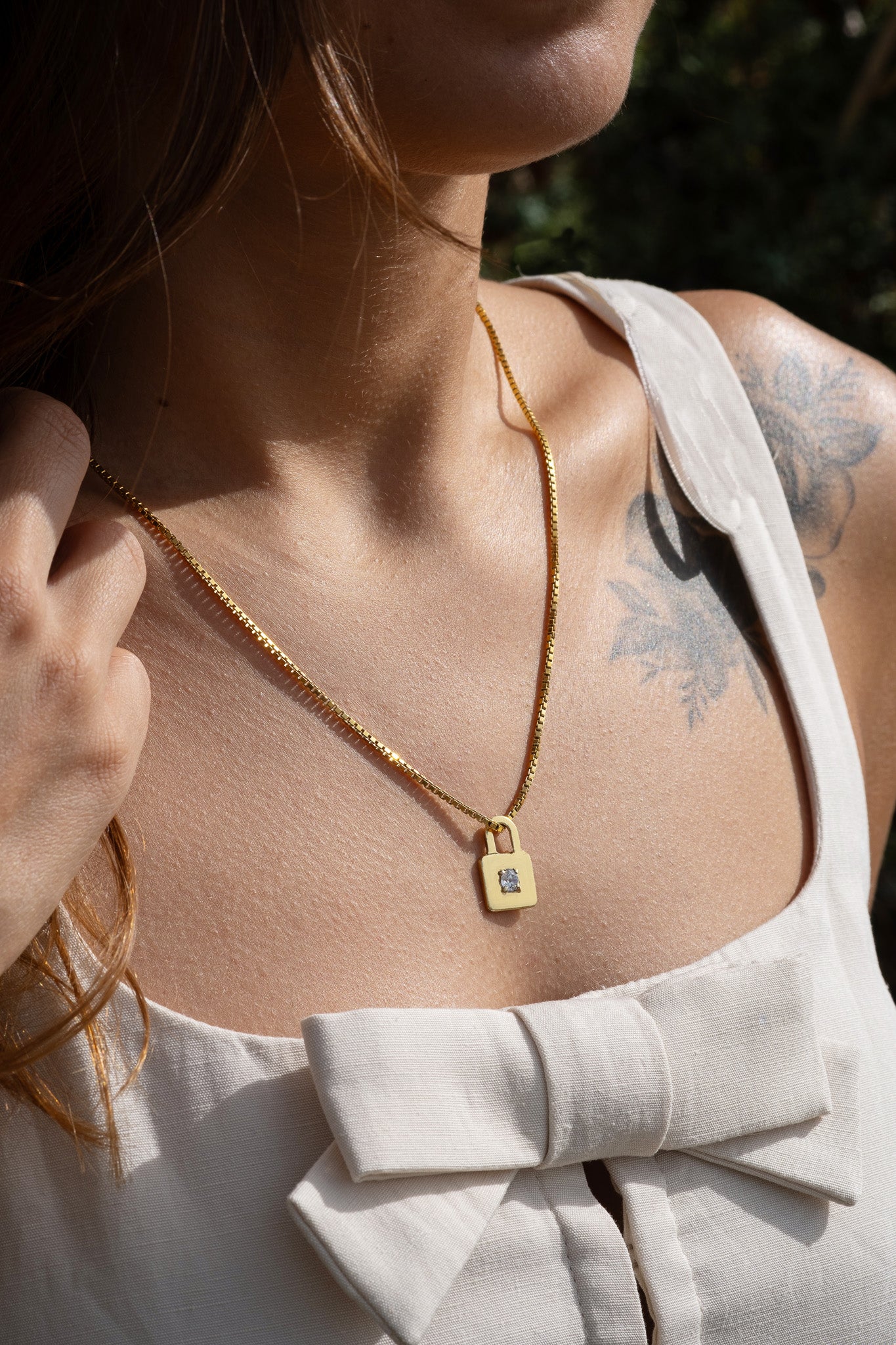 PADLOCK GÜMÜŞ KOLYE