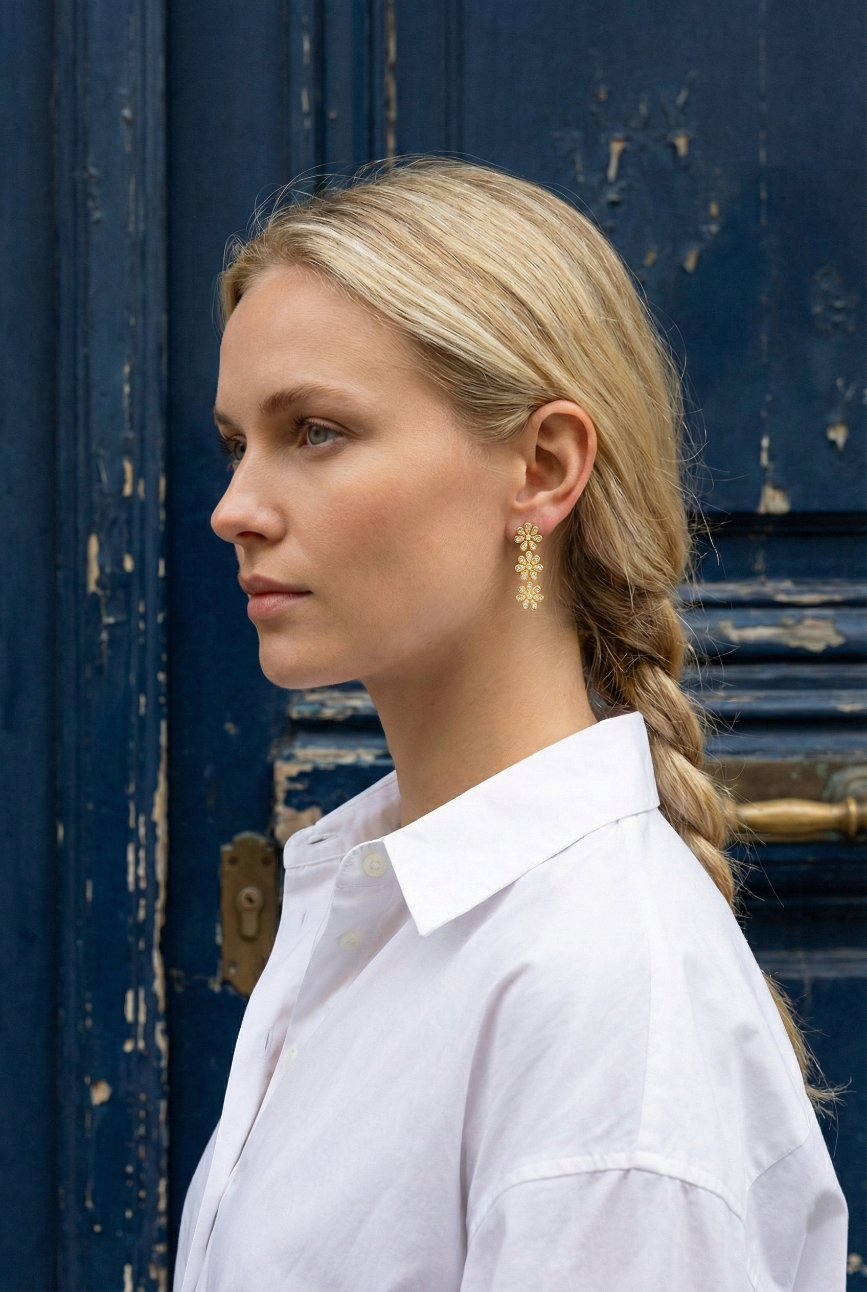 FLORA GÜMÜŞ KÜPE