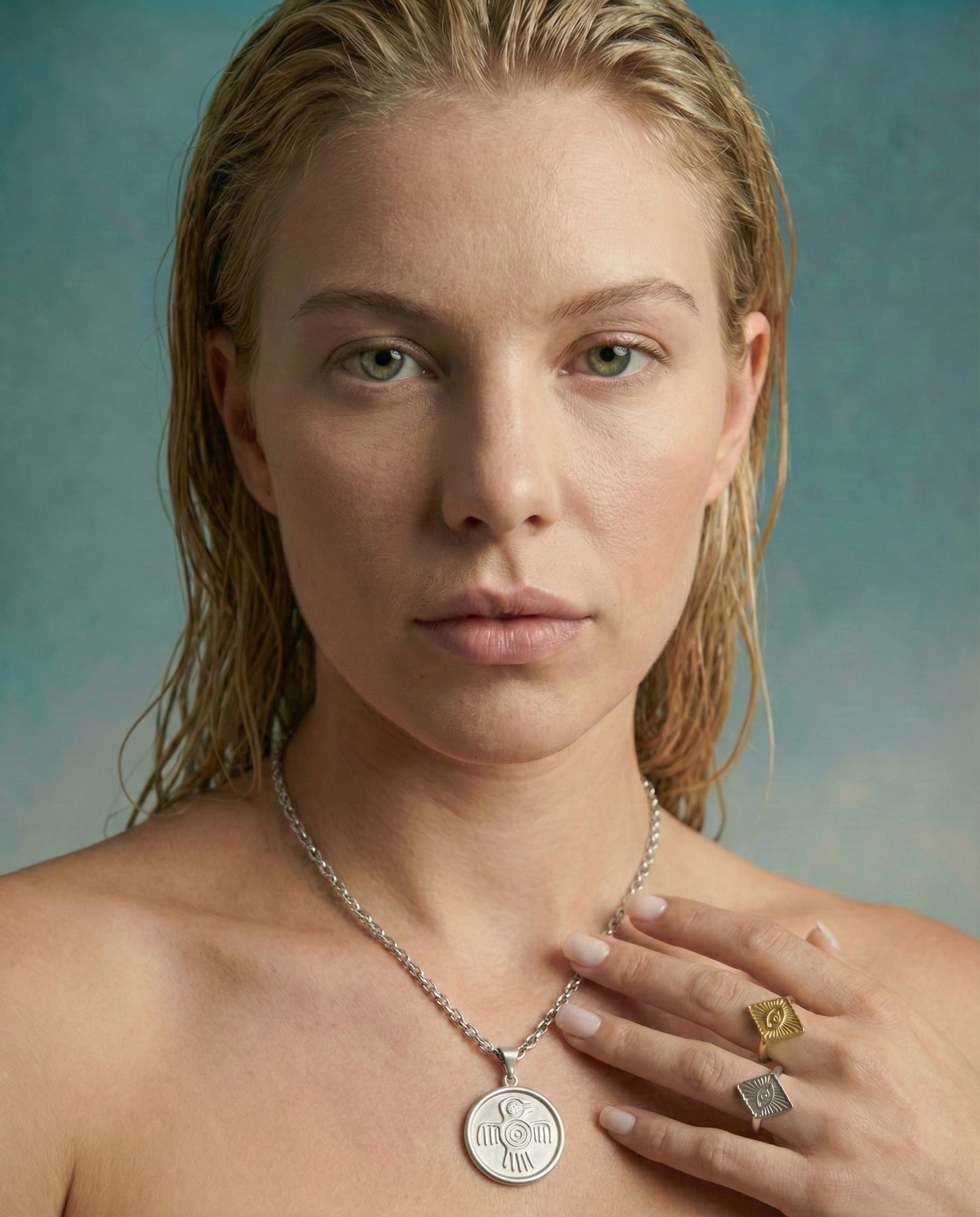 AZTEK GÜÇ, CESARET KORUMA SEMBOLÜ KOLYE