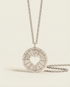 DOĞUM HARİTASI KALPLİ KOLYE