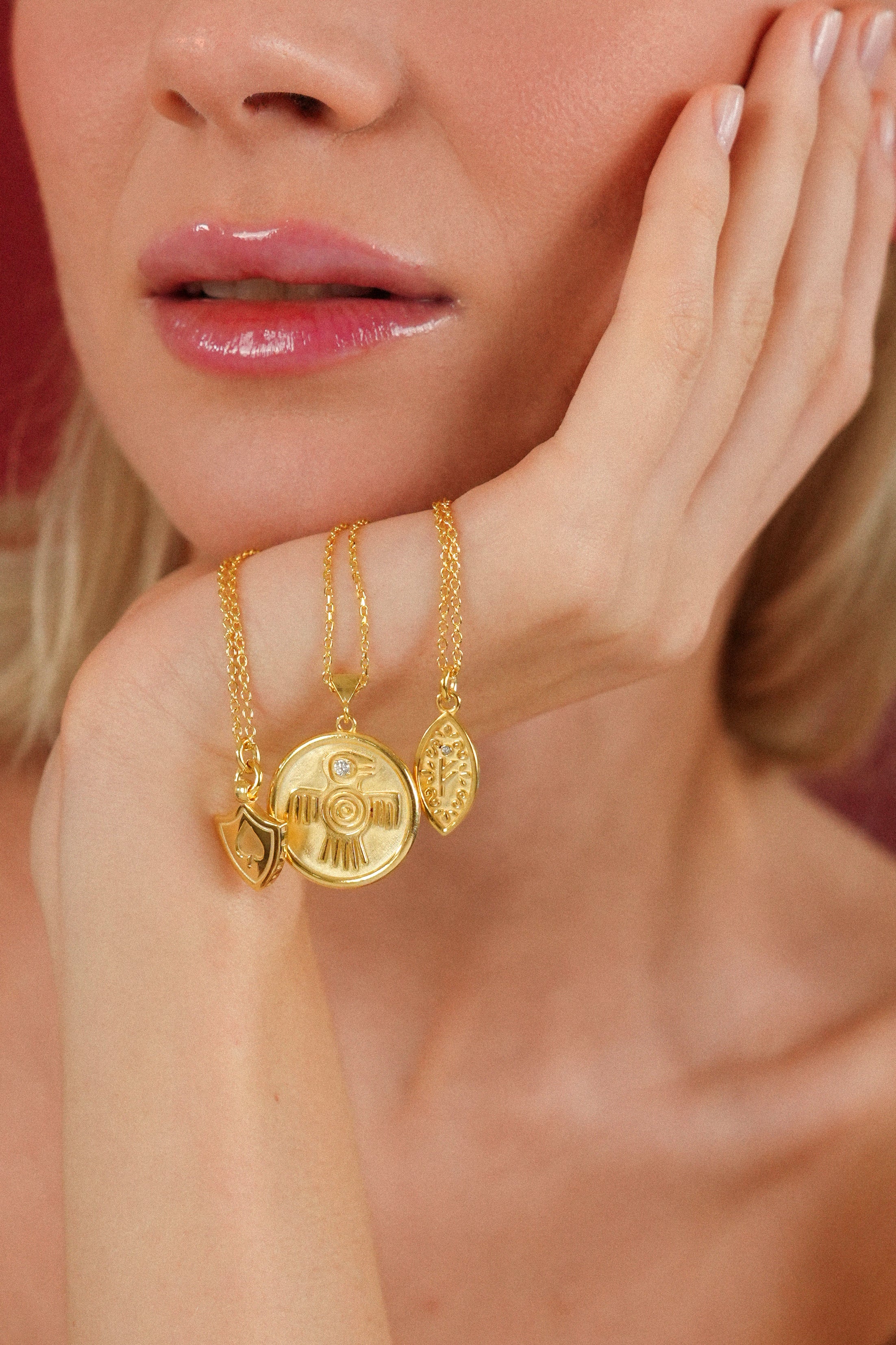 AZTEK GÜÇ, CESARET KORUMA SEMBOLÜ KOLYE