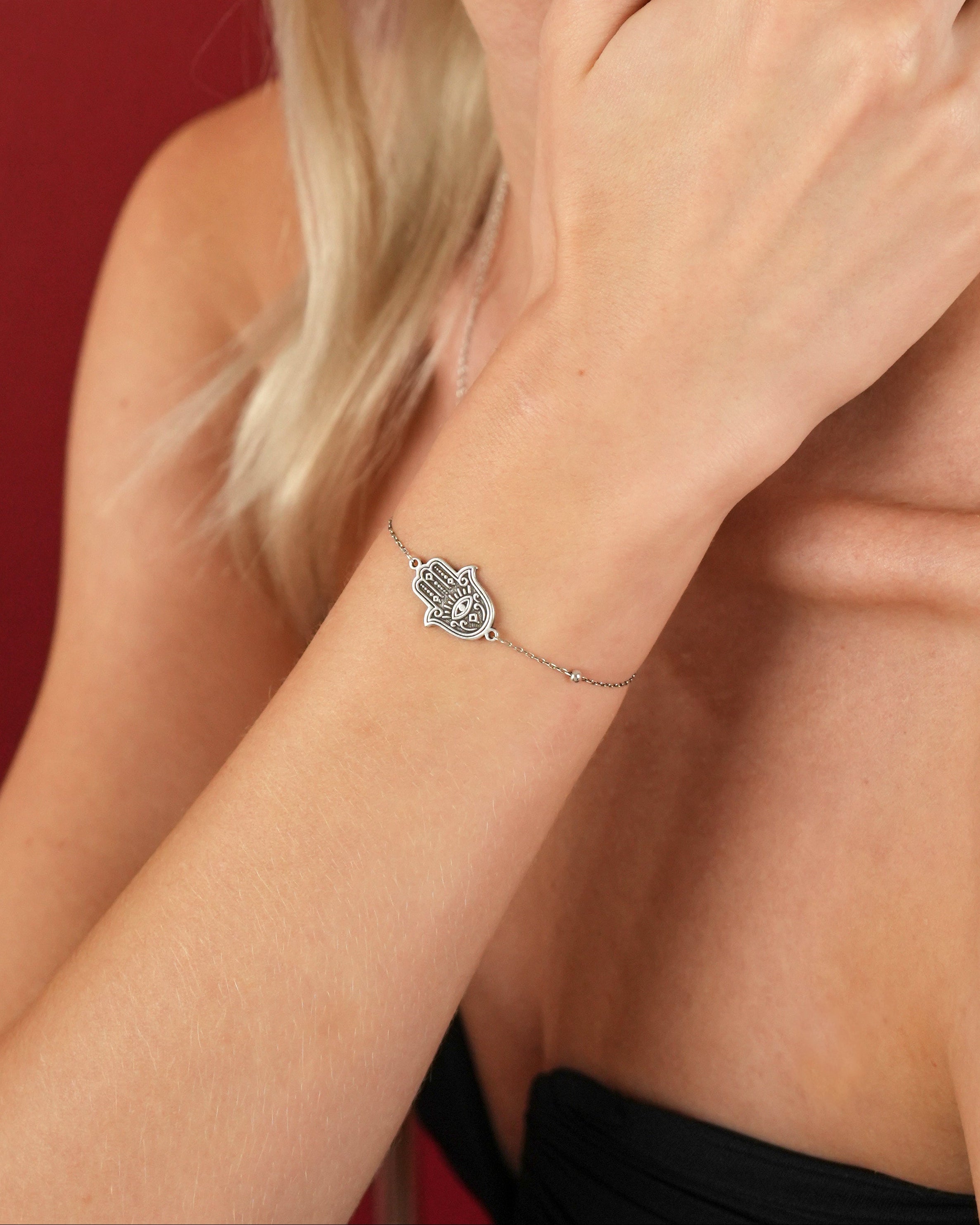 HAMSA GÜMÜŞ BİLEKLİK