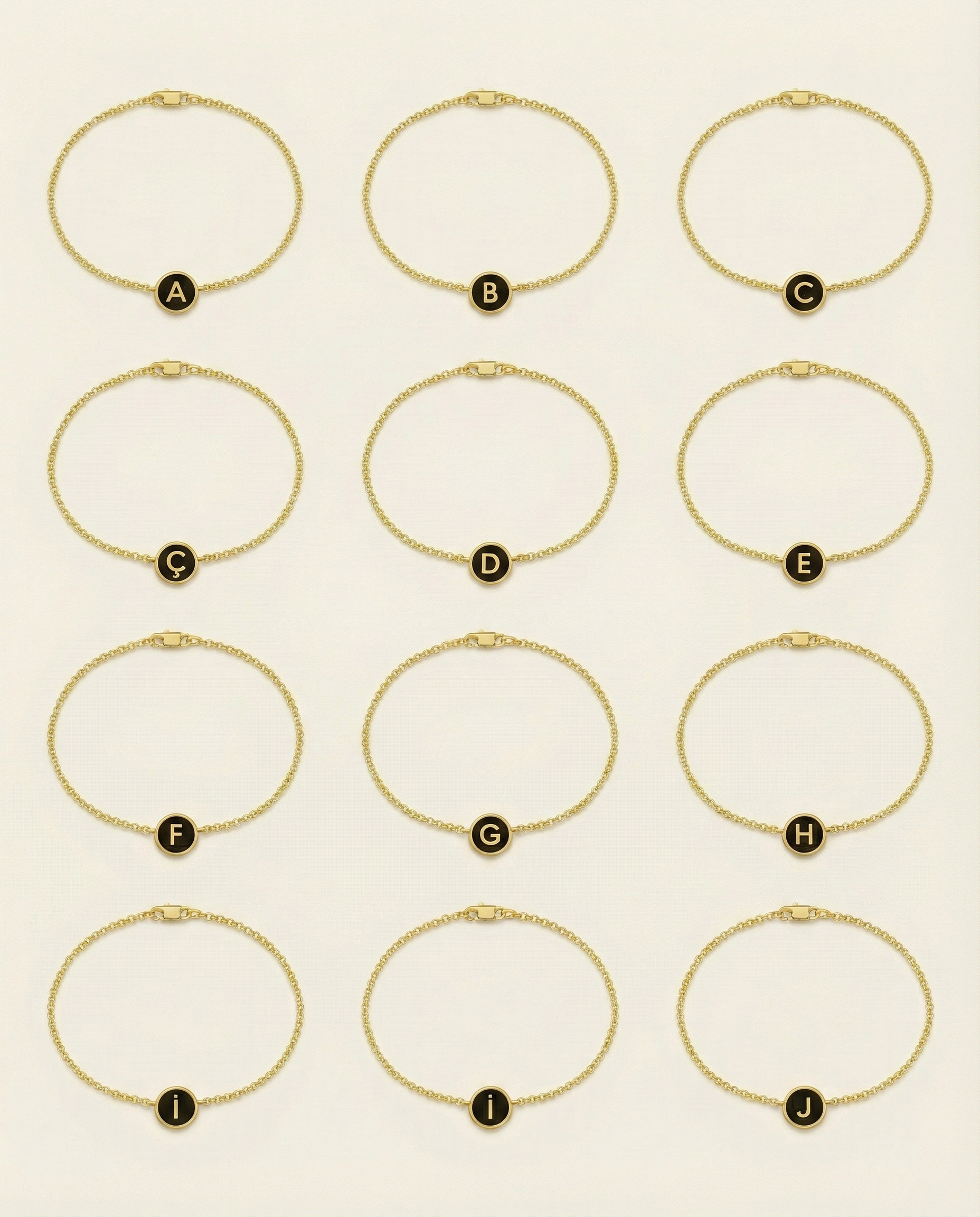 SİYAH HARF BİLEKLİK