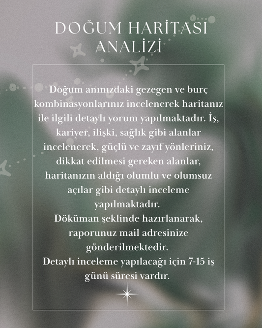 DOĞUM HARİTASI ANALİZİ
