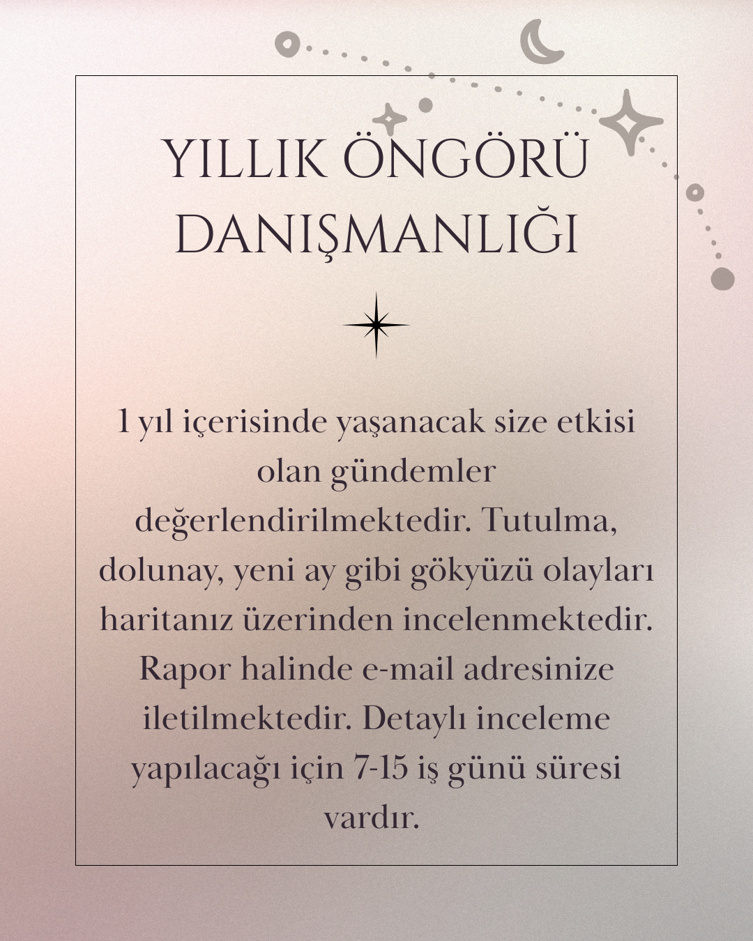 YILLIK ÖNGÖRÜ DANIŞMANLIĞI
