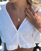 HARFLİ İNCİLİ GÜMÜŞ KOLYE