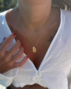 HARFLİ İNCİLİ GÜMÜŞ KOLYE