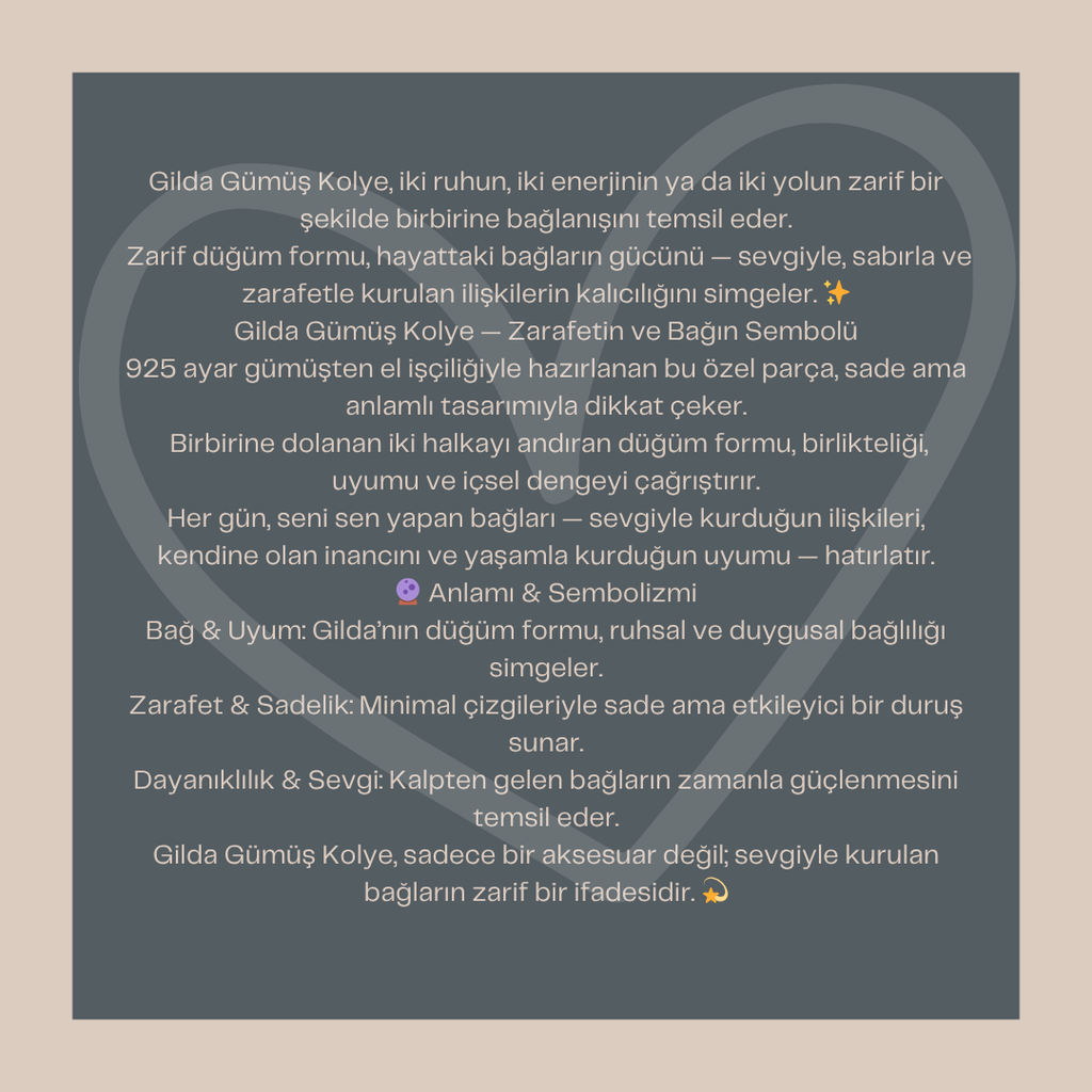 GİLDA GÜMÜŞ KOLYE