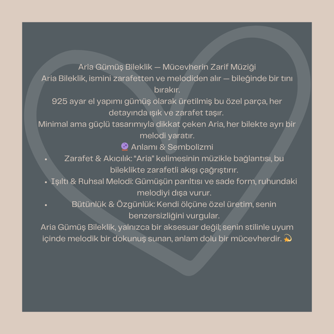 ARIA GÜMÜŞ BİLEKLİK