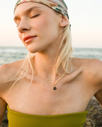 S HARFİ SİYAH GÜMÜŞ KOLYE