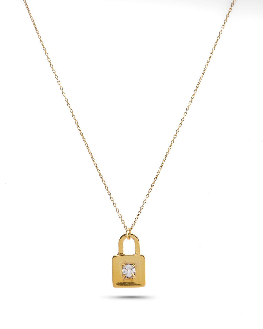 PADLOCK GÜMÜŞ KOLYE