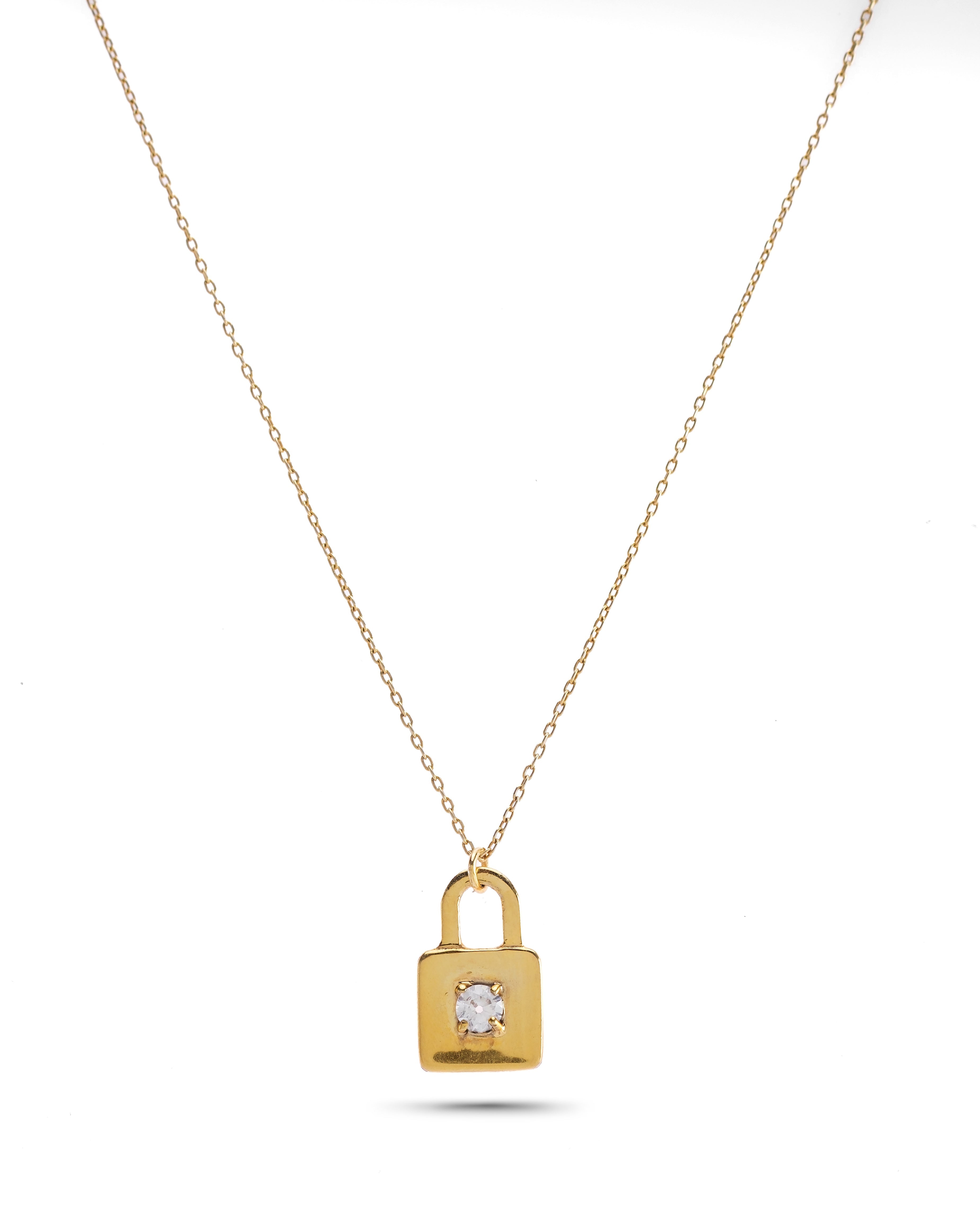 PADLOCK GÜMÜŞ KOLYE