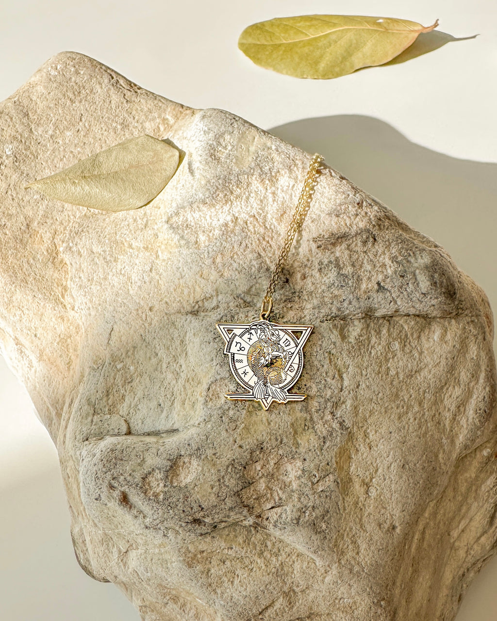 OĞLAK BURCU TOPRAK ELEMENTLİ GÜMÜŞ KOLYE