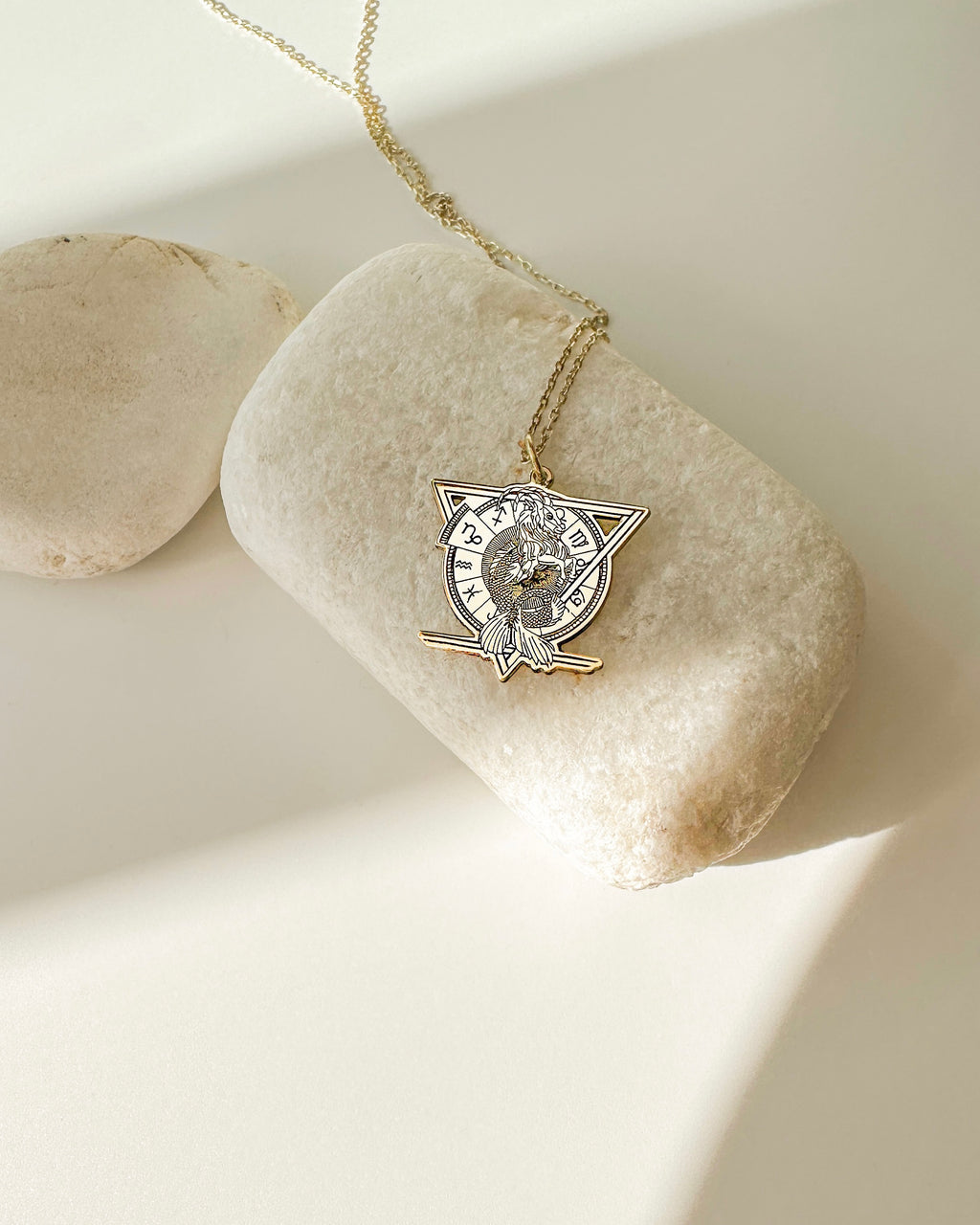 OĞLAK BURCU TOPRAK ELEMENTLİ GÜMÜŞ KOLYE