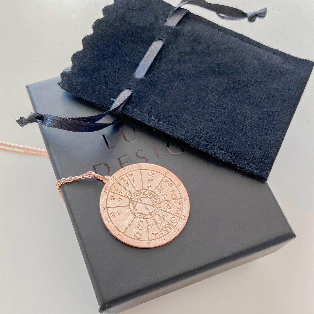 DOĞUM HARİTASI GÜMÜŞ KOLYE ÇİFT TARAFLI