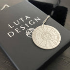 DOĞUM HARİTASI GÜMÜŞ KOLYE ÇİFT TARAFLI