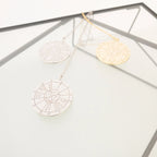 DOĞUM HARİTASI GÜMÜŞ KOLYE ÇİFT TARAFLI