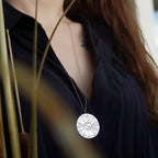 DOĞUM HARİTASI GÜMÜŞ KOLYE ÇİFT TARAFLI